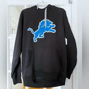 NWT Antigua Detroit Lions NFL Hoodie Sweatshirt Black Size L